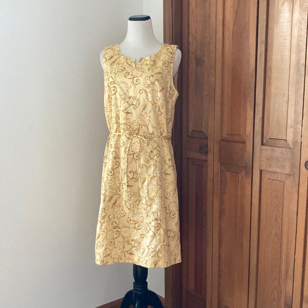 Merona Peach Floral Shift Dress, Size 12